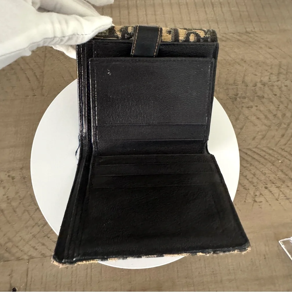 Dior Trotter Pattern Compact Wallet - Vintage